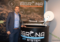 Nadir Laaguili van Agrona, dat op de bovenverdieping op de beurs de Oxybull had staan en beneden het APF-systeem, een doekfilter.